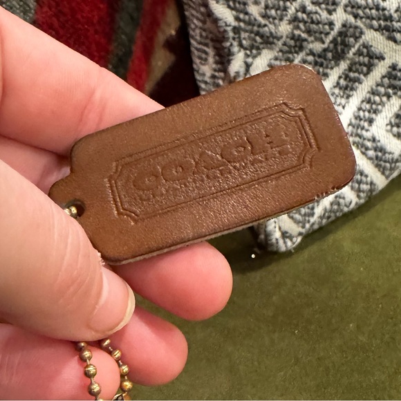 HTF RARE Vintage Coach One Sided LEATHERWARE Tabac Hang Tag - Picture 1 of 2
